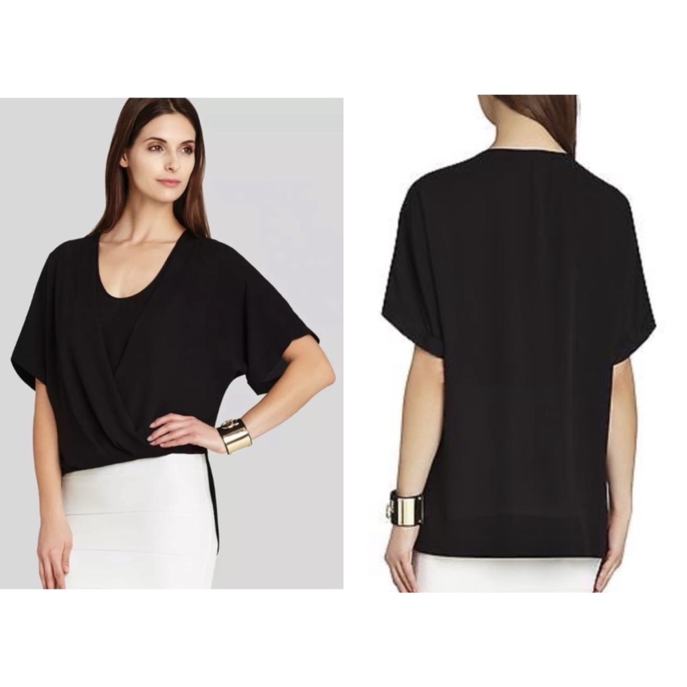 BCBGMaxAzria Natty Wrap Top Size L